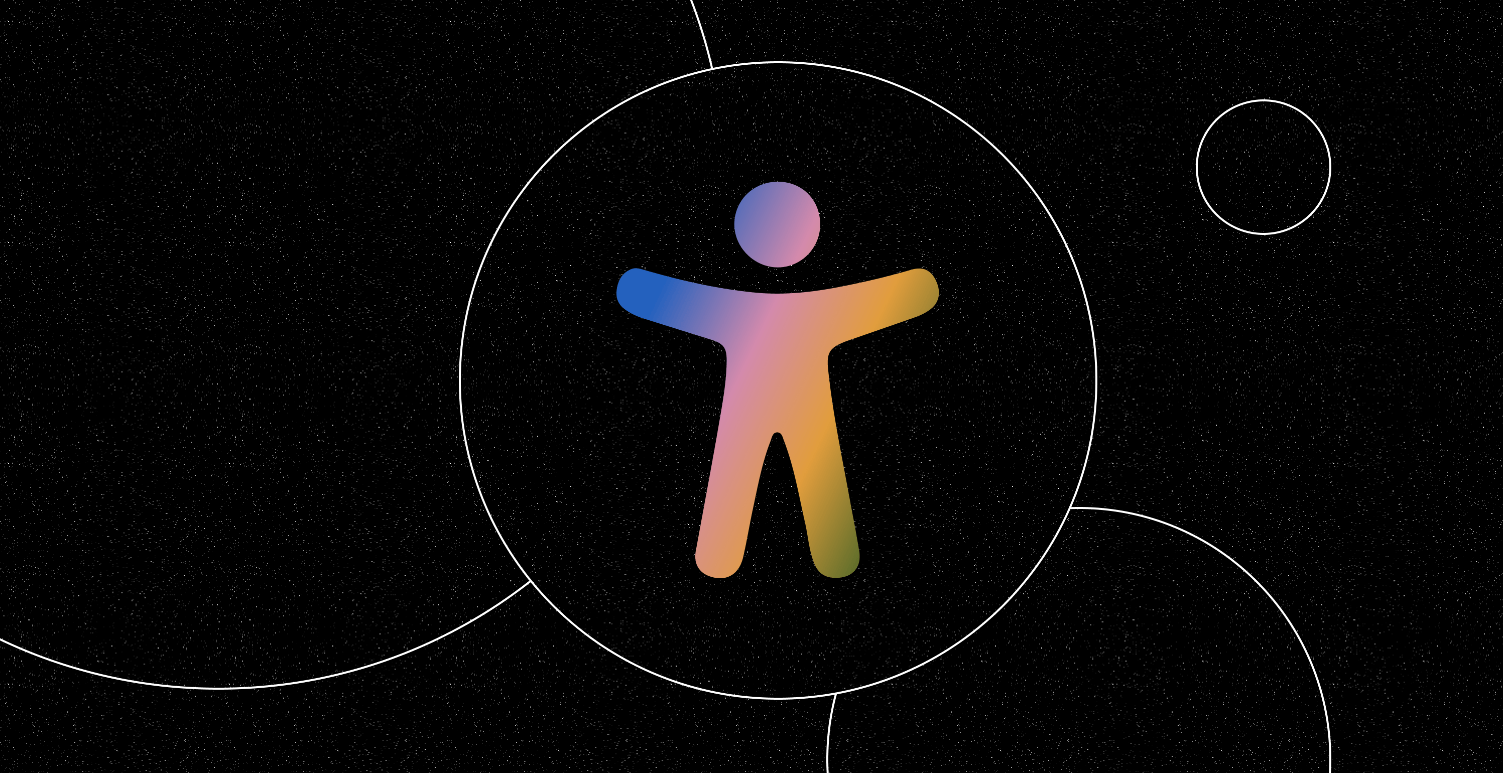 Rainbow gradient of the universal accessibility symbol